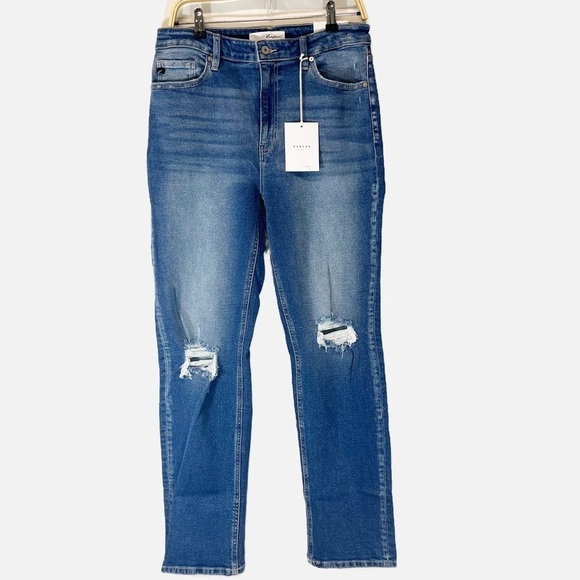 NWT KanCan - Women's Sultana High Rise Slim Straight Jean Medium Wash Size 13/30 - Picture 3 of 11